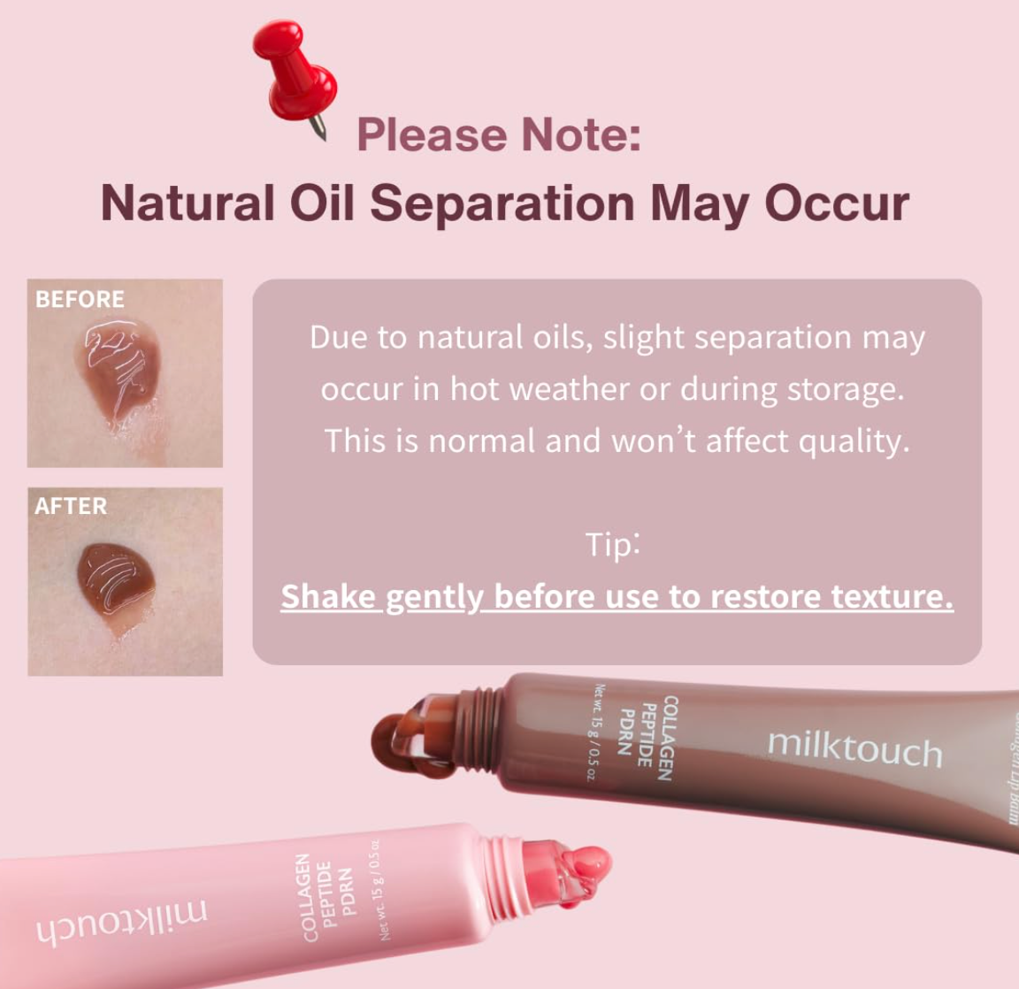 Milktouch Vegan Glow Up Collagen Lip Balm–Hydrating Lip Care with Collagen for Dry Lips Repair(15g) 03. Berry Tart