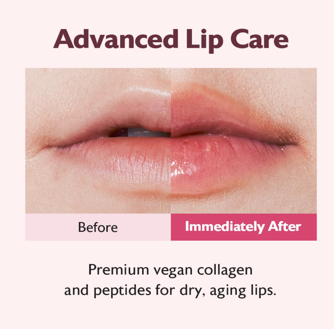 Milktouch Vegan Glow Up Collagen Lip Balm–Hydrating Lip Care with Collagen for Dry Lips Repair(15g) 03. Berry Tart